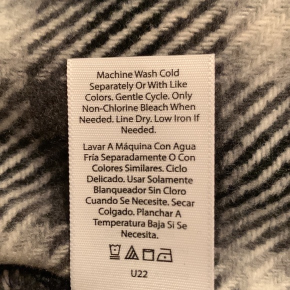 NWT Time and Tru XXL black & grey plaid faux wrap fringe heavy skirt - Picture 16 of 16